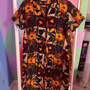 Colorful Floral Print Dress